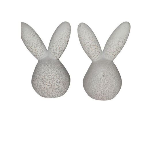 Set of (2) Easter Bunny Head Holiday Table Home Decor - Picture 2 of 3